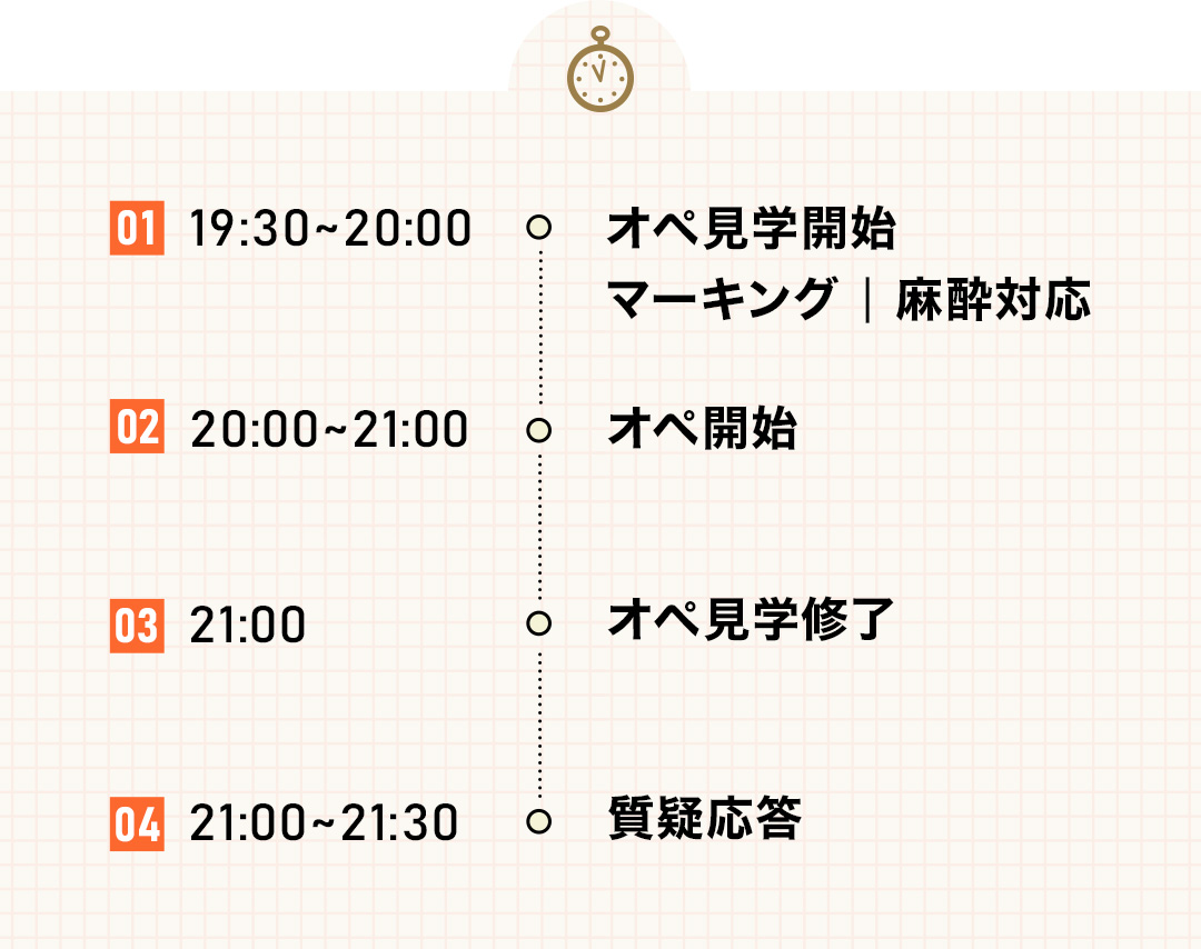 当日のタイムスケジュール