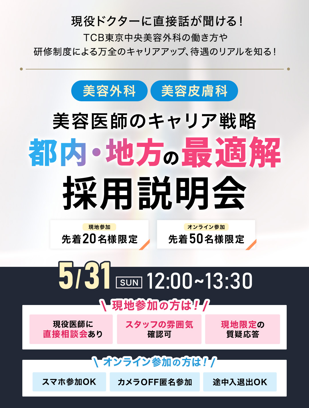 美容医師のキャリア戦略 都内・地方の最適解 採用説明会